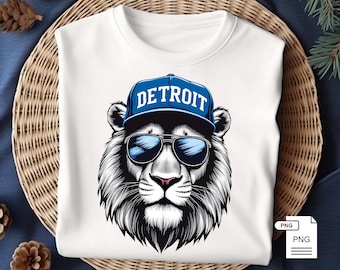 Vintage Detroit Football Lion PNG: Spieltag Sublimation (Digitaler Download)
