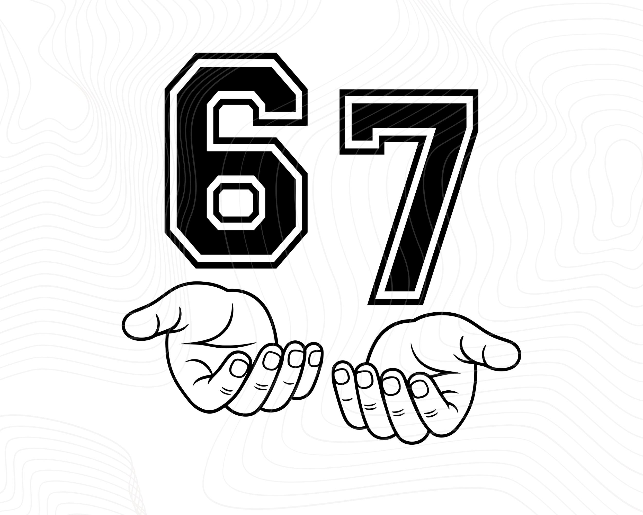 Funny Six Seven Meme PNG SVG, Social Media Humor Viral Internet