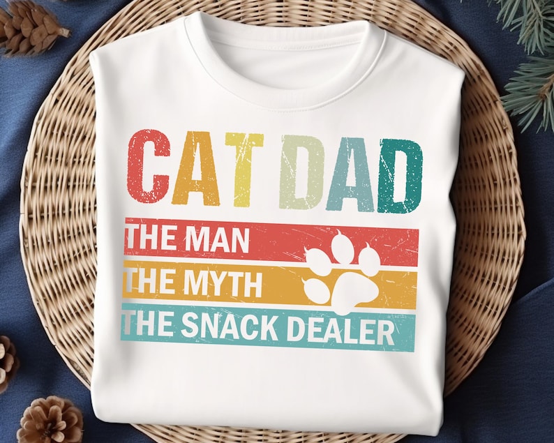 Vintage Cat Dad The Man The Myth The Snack Dealer shirt