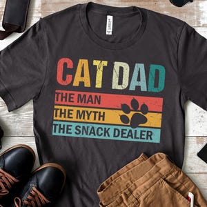 Vintage Cat Dad The Man The Myth The Snack Dealer shirt