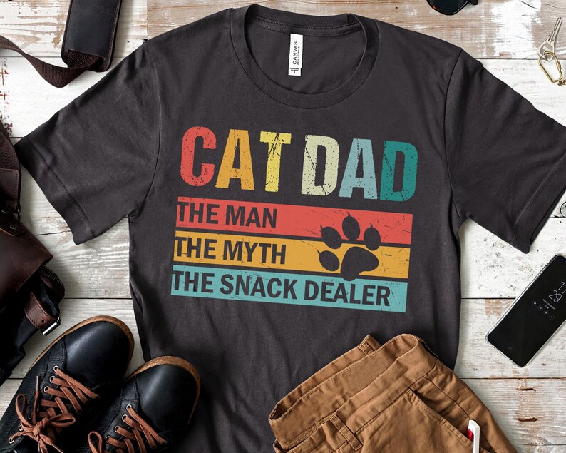 Vintage Cat Dad The Man The Myth The Snack Dealer shirt