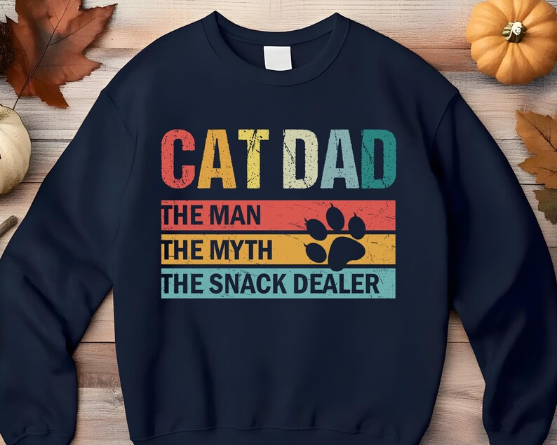 Vintage Cat Dad The Man The Myth The Snack Dealer shirt