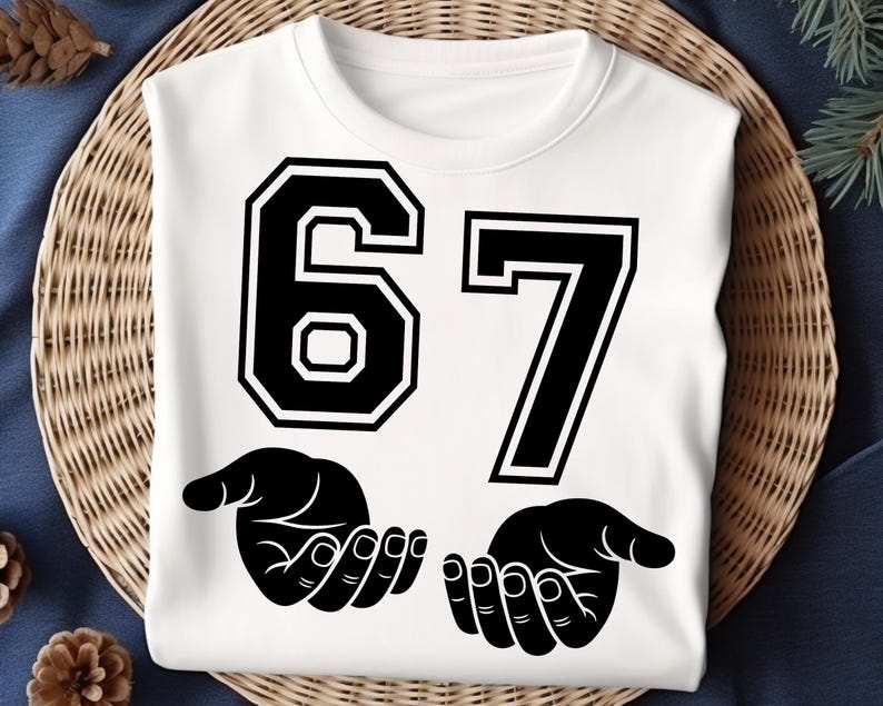 Six Seven SVG PNG 6 7 Meme Lustige Hände Internet Humor 67 Trend ...