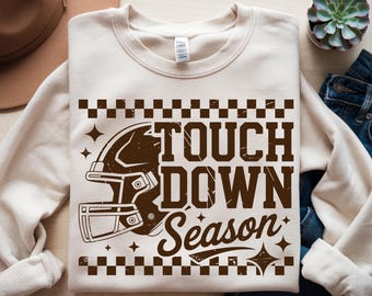 Touchdown Season Design, Game Day Sublimation, Vintage Football Digital Download