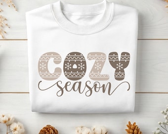 Cozy Season SVG PNG: Fall Autumn Winter Shirt Design (Digital Download)