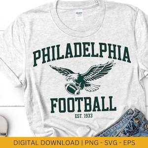 Philadelphia Eagles Football Fan SVG PNG: Abbigliamento per il giorno della partita (download digitale)