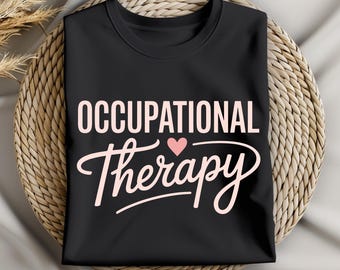 SVG PNG rosa de OT: Diseño de camiseta de terapia ocupacional, regalo para terapeuta (descarga digital)