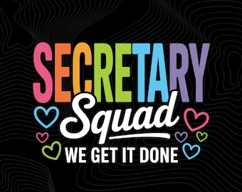 SVG de secretaria: Diseño divertido de camiseta de equipo de oficina (descarga digital)