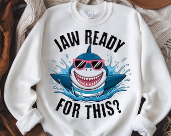 Funny Shark with Sunglasses PNG: Summer Graphic Tee Design (Digital Download)