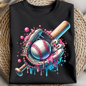 Baseball Mama Drip PNG: Game Day Sublimation Design (Digital Download)