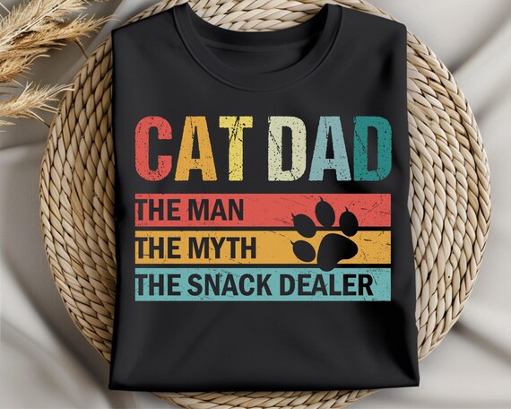 Vintage Cat Dad The Man The Myth The Snack Dealer Png, Cat Dad Retro Png, Cat Lover png, Cat Owner Png, Snack Dealer, Pet Lover Png