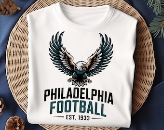 Philadelphia Football PNG: Vintage Football Fan Art, Eagles Digital Download