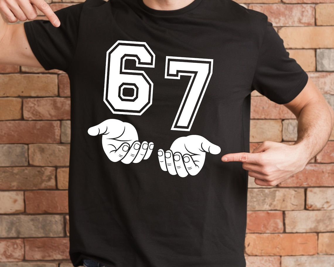 Six Seven SVG PNG 6 7 Meme Lustige Hände Internet Humor 67 Trend ...