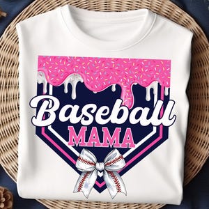 Baseball Mama Drip PNG: Game Day Sublimation Design (Digital Download)
