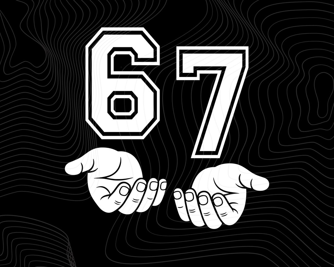 Six Seven SVG PNG 6 7 Meme Lustige Hände Internet Humor 67 Trend ...