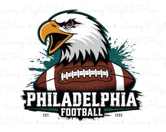 Philadelphia Eagles Football PNG: Fan Apparel Digital Download