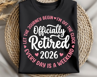 Jubilación oficial 2026 PNG, Jubilación 2026 SVG, Diseño de camiseta de jubilación 2026, Regalo de jubilación para mujeres (Descarga digital)