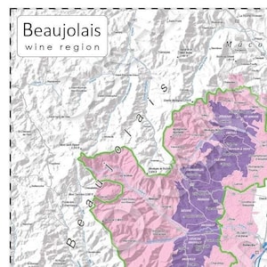 Beaujolais Wein Karte