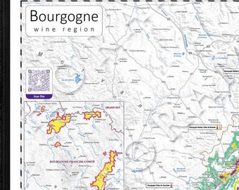 Bourgogne Wine Map
