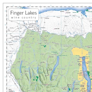 Finger Lakes Wein Karte