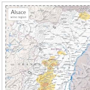 Carte des vins d'Alsace