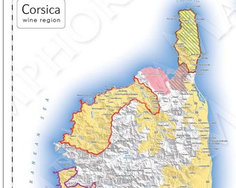 Corsica Wine Map