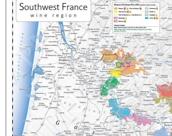 Southwest France Wine Map