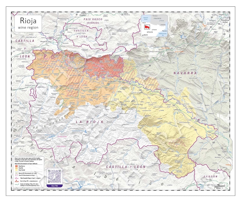 What Is Rioja Map Rioja Wine Map - Etsy