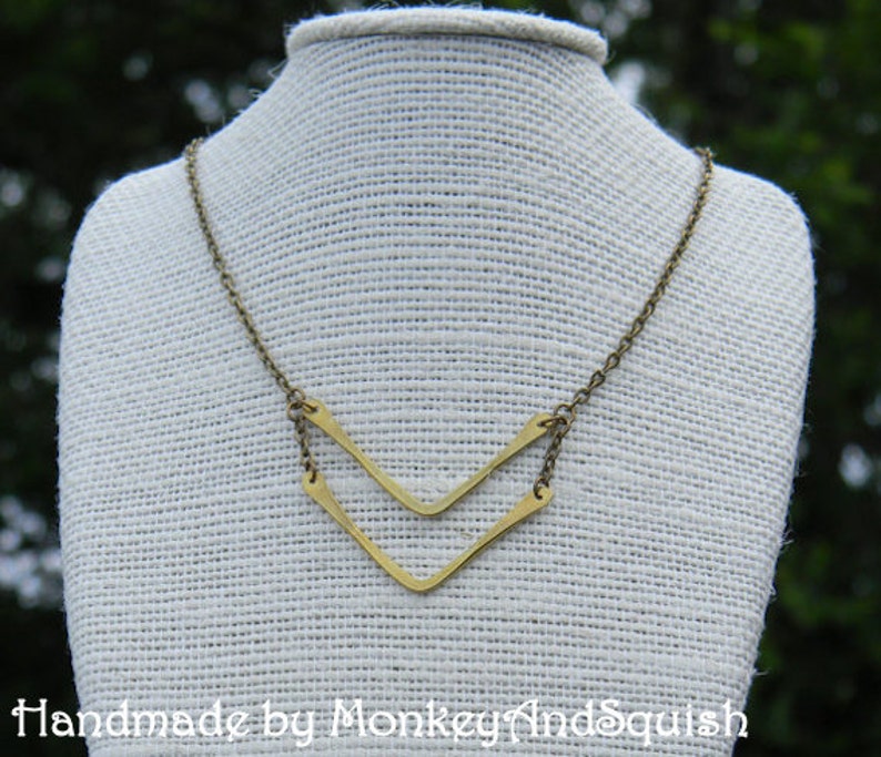 2 V shaped Necklace Bars Curve Connectors for Jewelry making Etsy