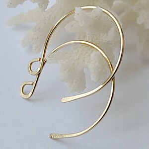 Gold Filled Round Ear Wires, Open Earwires Handmade Hoop 14k Earwires French Style 20 gauge Earrings Supplies Handmade Earrings Supplies image 4