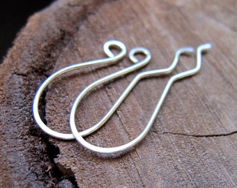 Sterling Silver Ear Wirеs - Handmade Earrings Supplies - Earwires Wave Design at Nadin Art Design - Artisan Earwires - Handcrafted earrings