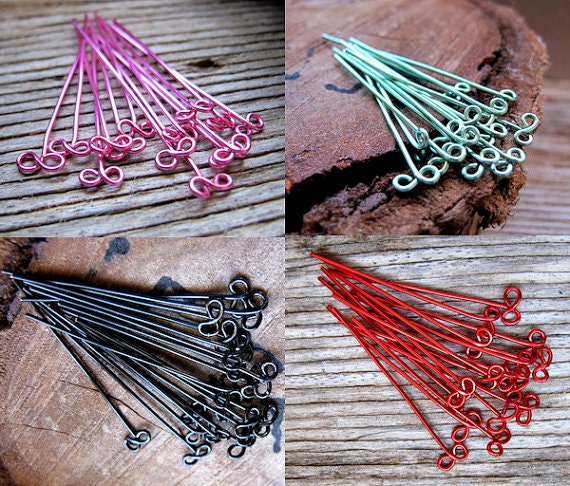 10 Copper Headpins Wire Wrapped Loop End Head Pins Handcrafted Head Pins  Copper Headpins Wrapped Loop Headpins for Jewelry Making Head Pins 