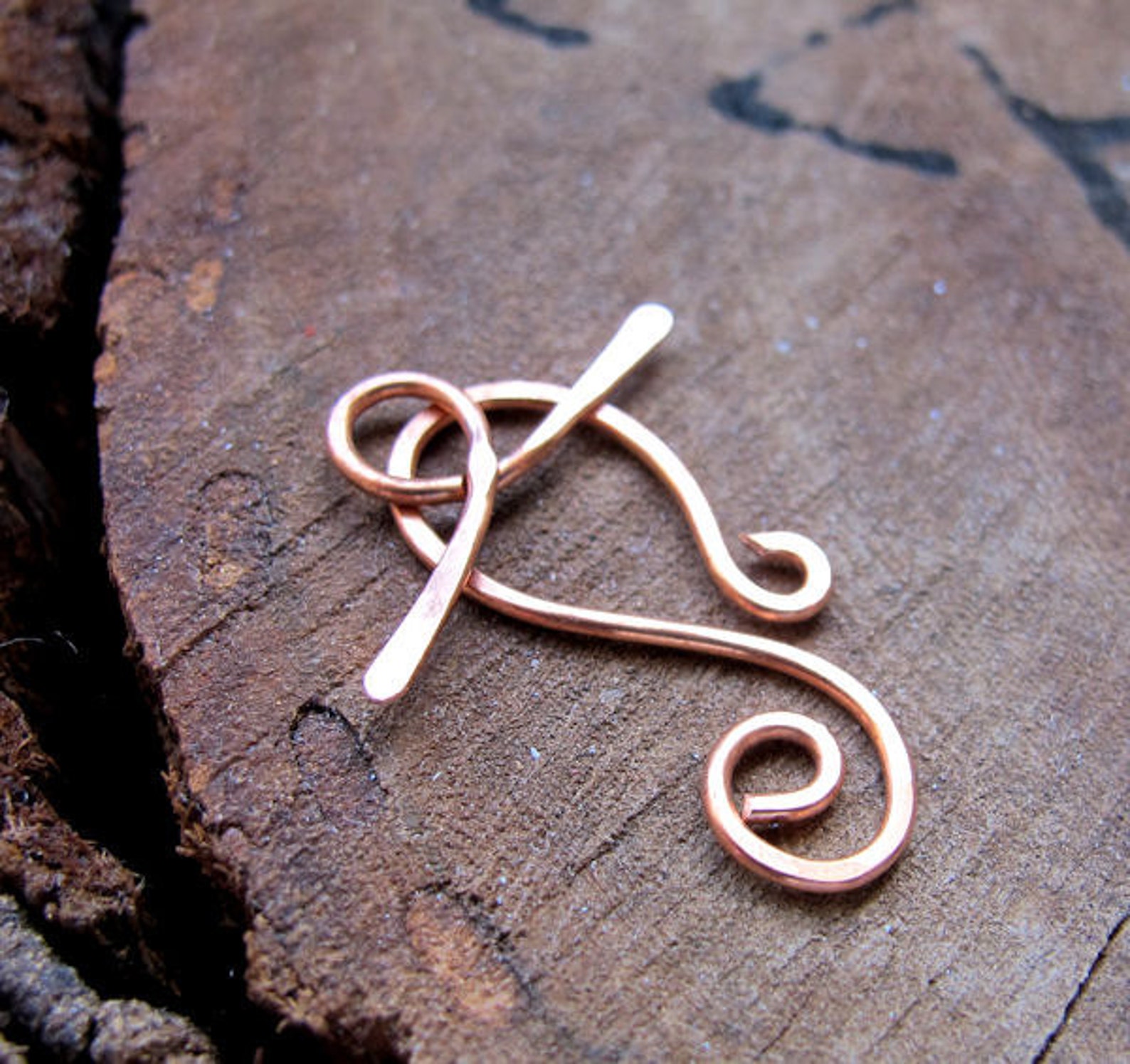 Copper Toggle Clasp 1 Inch. Solid Copper Hand Tbar Etsy