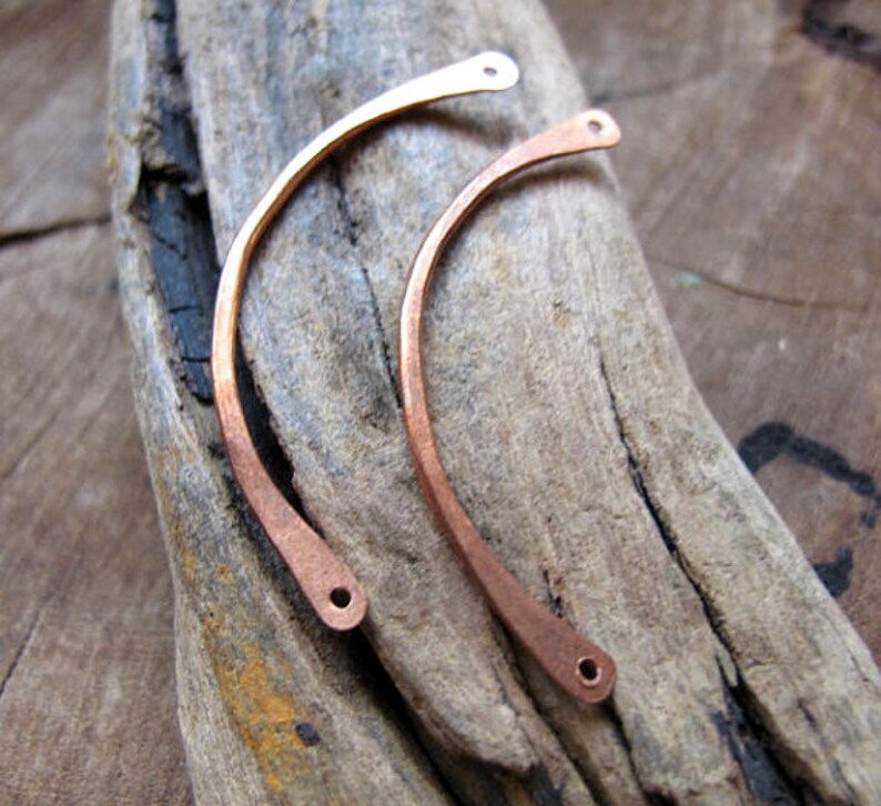 Brass Bar Necklace Connector 2 Inch Curved Pendant Stick 2 Etsy