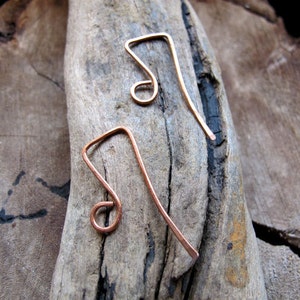 Fili auricolari rettangolari in rame, orecchini auricolari artigianali forniture - Gioielli top square hook ear wires, fili geometrici per orecchie fili auricolari fatti a mano