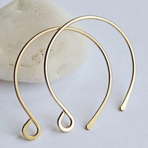 Gold Filled Round Ear Wires Open Earwires 20mm Handmade Hoop 4/5 inch hoop Earwires French Style 20gauge Earrings Supplies Handmade Supplies