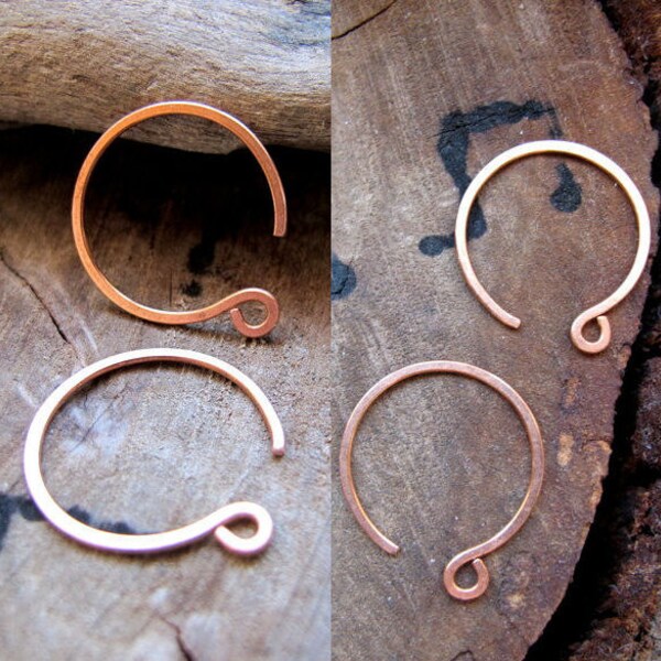 Copper Wire Earrings Etsy