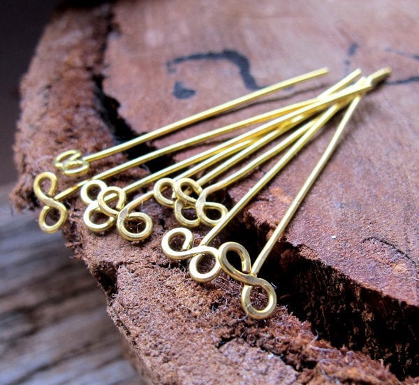 Infinity Headpins Set Exclusive Design of Brass Head Pins Set. Handmade ...
