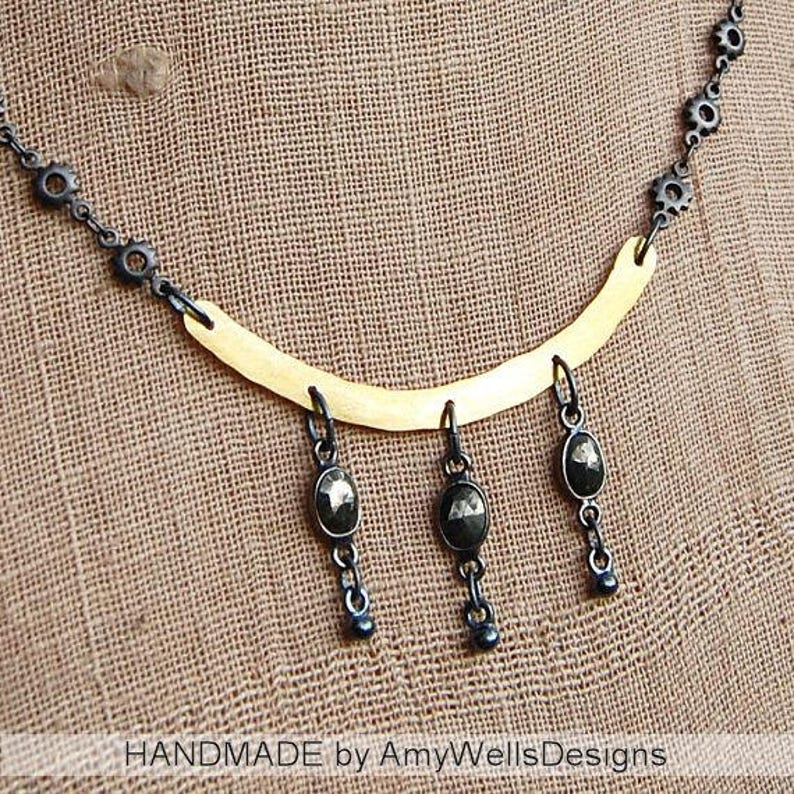 Necklace Connectors Curved Bars 2 Hammered Multiple Holes Etsy