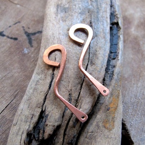 Artisan Earring Findings  - Dangles - Necklace Supplies - Loop End Bar Charms - Curved Sticks - Connectors