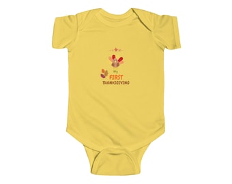 My First Thanksgiving Bodysuit, Cute Baby Onesie, Infant Holiday Outfit, Adorable Thanksgiving Gift, Newborn Celebration Wear