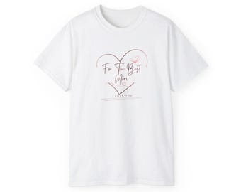 For the Best Mom tee | Heart outline Mother's Day shirt