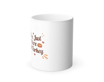 Thanksgiving Color Morphing Mug - Fun Holiday Gift, Coffee Cup, Color Changing Mug, Turkey Lover's Mug, Seasonal Home Decor