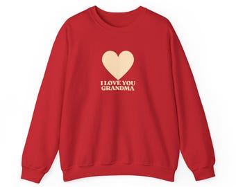 Felpa con cuore "Ti voglio bene nonna" / Felpa girocollo "Amore nonna"