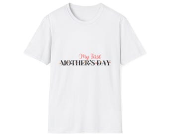 My First Mother's Day T-Shirt | Floral Script Mother's Day Tee