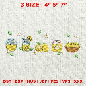 When Life Gives You Lemonade Embroidery Design, Cottage Core Embroidery Design, Vintage Lemonade Embroidery Design, Instant Download