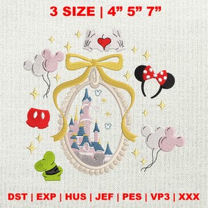 Magic Park Castle Embroidery Design, Magical Kingdom Embroidery Design, Magical Land Embroidery File, Instant Download