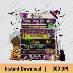 Halloween Filme VHS Png, VHS Bänder, Hexe Halloween Geschenk, Halloween Design Png, 90er Jahre VHS Png, 90er Jahre Stil Halloween Png, 90er Jahre Halloween Png