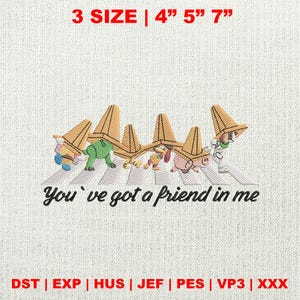 Magic Cartoon Toy Friends Embroidery Design, Magical Land Embroidery Design, Youve Got A Friend In Me Embroidery Design