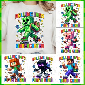 Gamer Rolling Into School Png Bundle, Back to School Png, Floral Pencil Teacher PNG, First Day School PNG, Cartoon Superhero Png